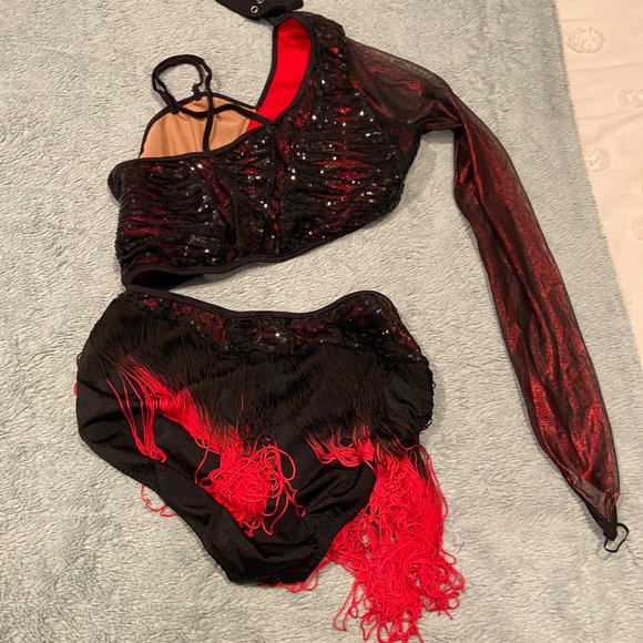 Revolution Tenth House SELENE Leotard – Adult Large Red & Black Dance Costume - Picture 11 of 16